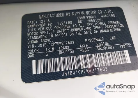 2019 Nissan Rogue Sport S from USA, damaged, VIN JN1BJ1CP7KW217603